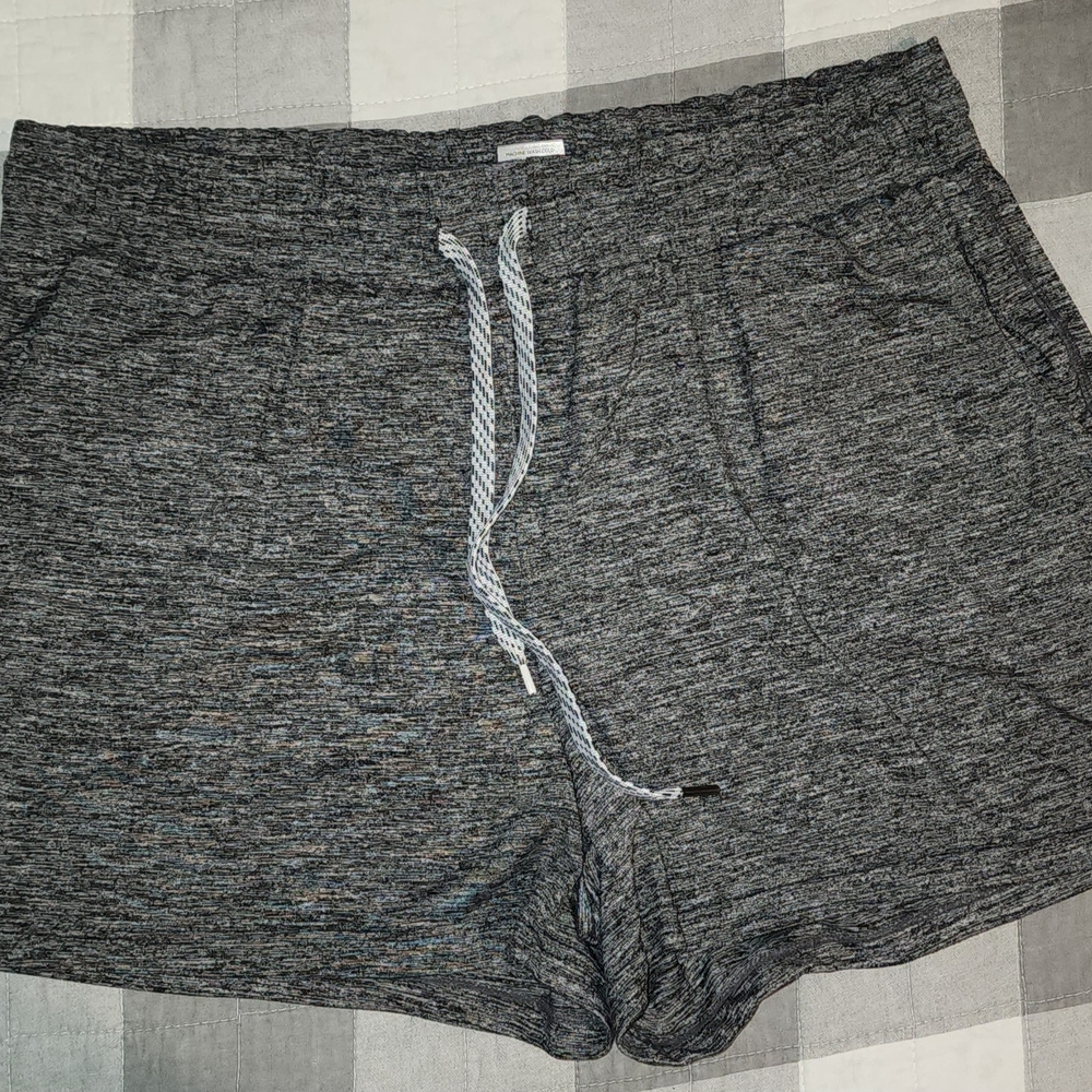 Black/Gray Drawstring Shorts